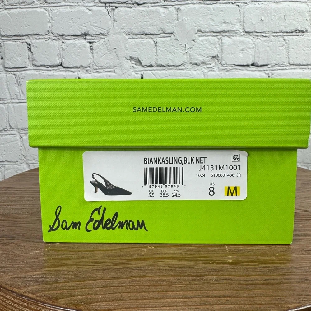 Sam Edelman Bianka Sling in Black Net - Picture 7 of 11